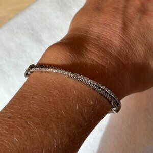David Yurman Silver and Diamond Bracelet